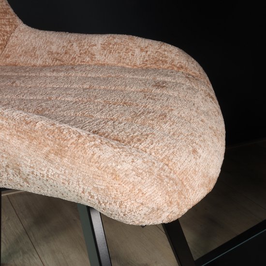 Chaise de salle à manger Susta chaise de salle à manger en chenille taupe