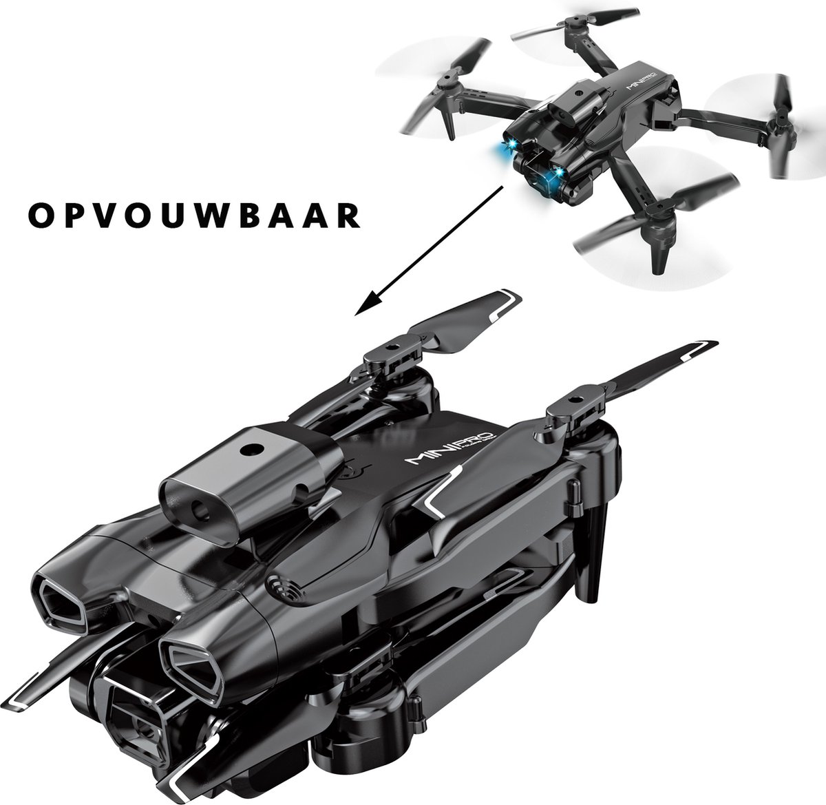 Gear2Play Pro Eagle Drone - Opvouwbare WiFi camera Drone - Foto/video - Live view - 2 camera's - Incl. 2 oplaadbare battery packs – foto 6