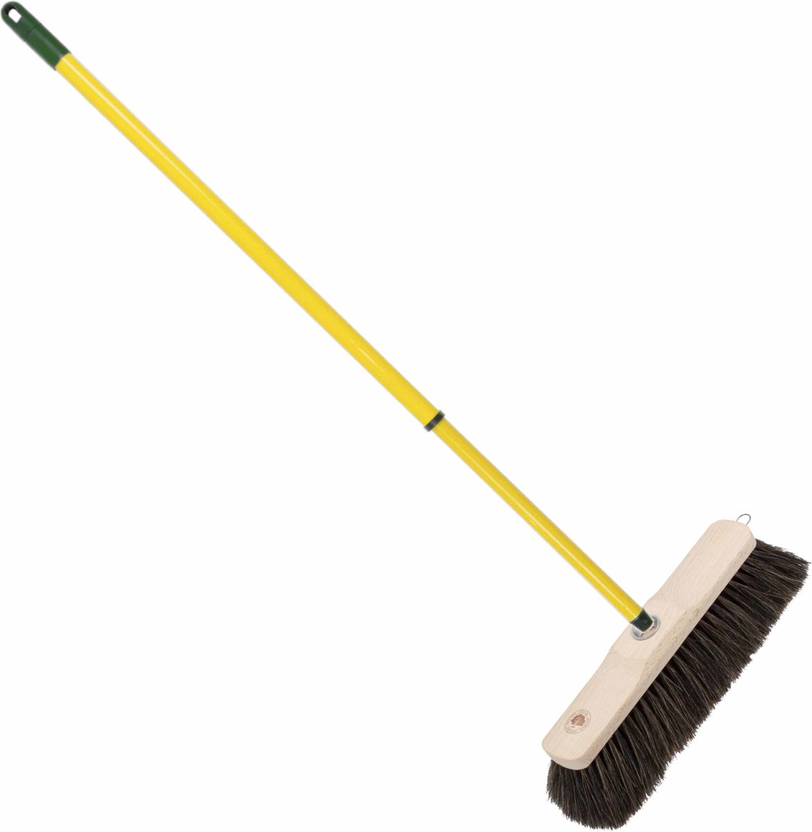 Goedkoopste Houten binnenbezem 28 cm inclusief metalen telescoopsteel geel 80 - 130 cm - Zachte kamerbezems