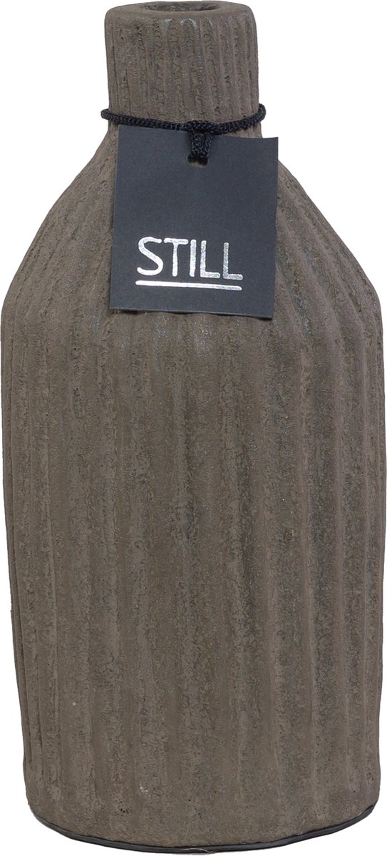 STILL Flesvaas - Lijnen - Dark - Bruin - 28 x 14 cm
