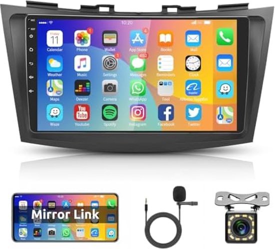 Android 13 autoradio 2 Din voor Suzuki Swift 2011-2017 Suzuki Ertiga 2012-2017 met GPS Navi WiFi 9 inch touchscreen autoradio met link spiegel Bluetooth FM/RDS Dab/OBD/DVR/SWC/EQ achteruitrijcamera