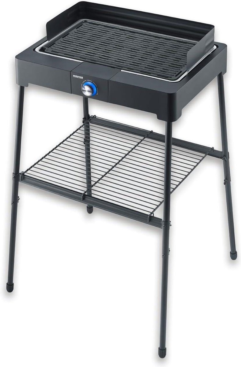 Staande barbecue aluminium grillplaat afzettingsrooster elektrische grill balkongrill zwart