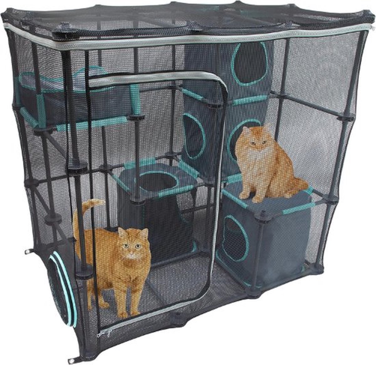 Luxe Kattenbench - Kattenren - Kattenkooi – Kattenhuis voor Buiten & Binnen – Kattenhok – Draagbaar – Ruim Design