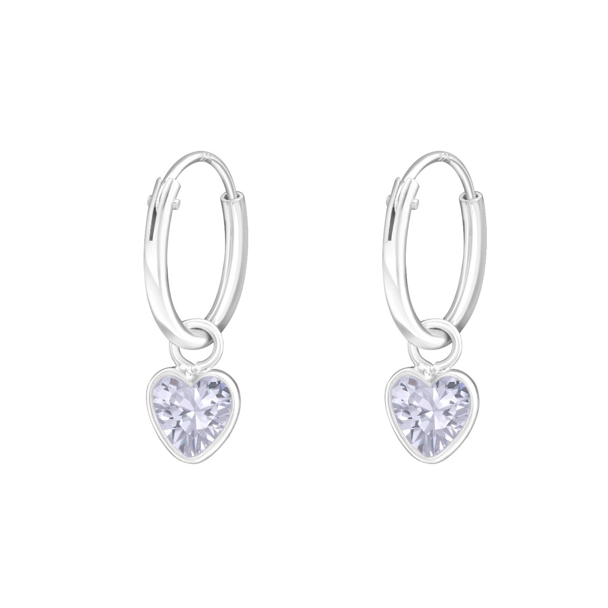 Montebello Oorbellen Adel Lavender - 925 Zilver E-Coating - Hart - ∅10mm