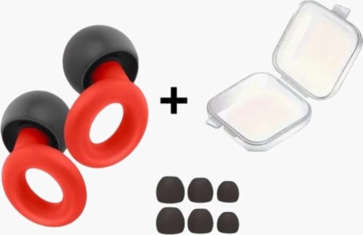 Goedkoopste Oordoppen Slapen - Loop Earplugs Quiet - Reizen - Overprikkeling - Loop Earplugs - Rood - SNR 26 dB - Sleep Plugs - Inclusief Opbergdoosje - Festival Oordopjes - Herbruikbare Gehoorbescherming - Sport Oordopjes - Oordoppen Zwemmen - 8 Dop