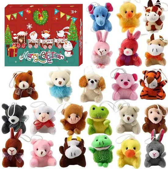 Foto: Adventkalender kalender advent aftellen december kerst feestdagen feest pluche knuffels dieren huisdieren dagen tellen cadeau geschenk verjaardag kinderen jongens meisjes