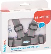Baby Ono First Steps Grijs/Roze Kinderstoel Tuigje met Looplijn 070/04