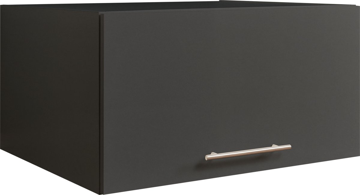 Interiax WASHWALL 'Mary' Wasmachine Bovenkast Antraciet - Met 1 Klepdeur Met Pomp- 38x67.5x67.5 cm