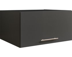 Interiax WASHWALL 'Mary' Wasmachine Bovenkast Antraciet - Met 1 Klepdeur Met Pomp- 38x67.5x67.5 cm
