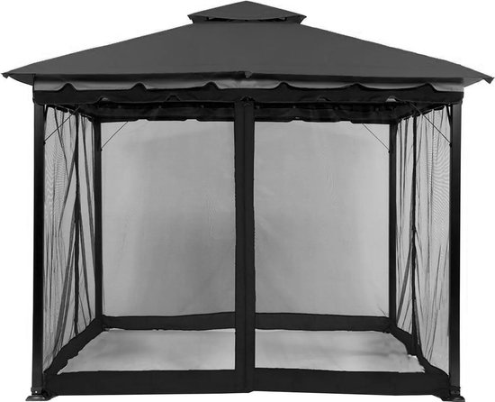 AS store® Tuinhuis Klamboe - Tuinhuis polyester - mosquito net - Zwart