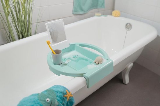 Kinderwastafel voor bevestiging aan de badrand 387 x 382 x 10 cm - muntgroen - Kiddy Wash van Kinder — afbeelding 2