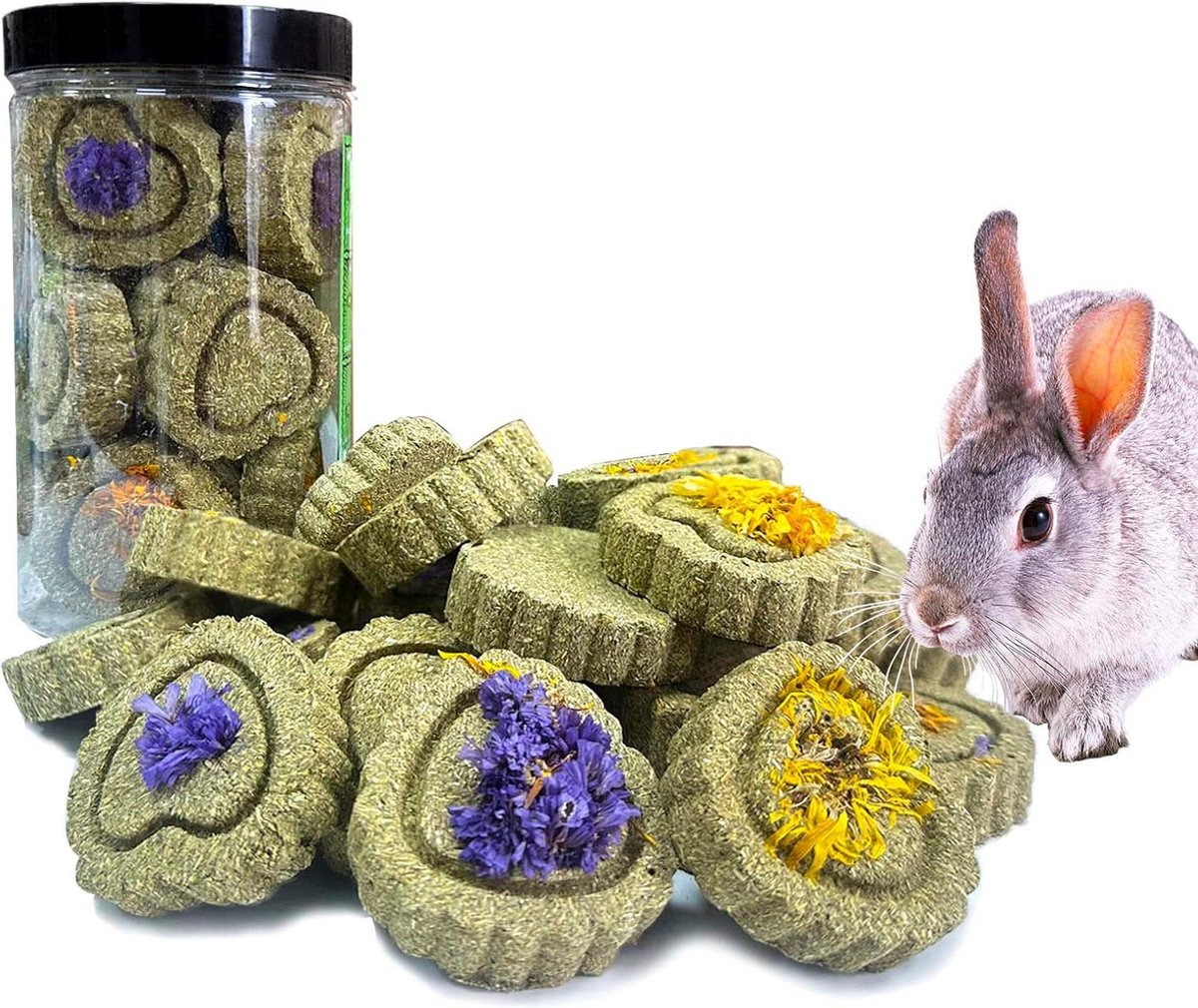 Konijnenspeelgoed – Natuurlijk Timothy Hooi Kauwspeeltje – Verbeter de Tandgezondheid – Voor Konijnen, Chinchilla’s, Cavia’s, Hamsters – 18 Stuks