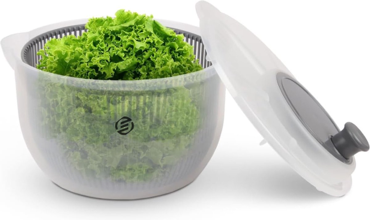 Equivera Slazwierder- Salad spinner - Slacentrifuge - Saladspinner - Sla Centrifuge - Saladecentrifuge - Sladroger - Must Have Voor In De Keuken