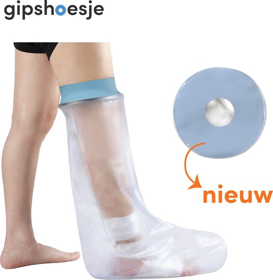 Foto: Douchehoes been heel gipshoes been onderbeen knie voet verbandhoes waterdicht medisch silicone verbeterd model