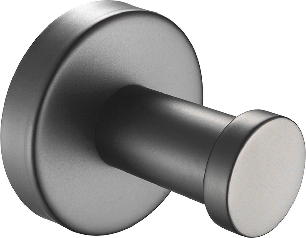 Profielenloods - Handdoekhaak gunmetal - Monteren met schroeven