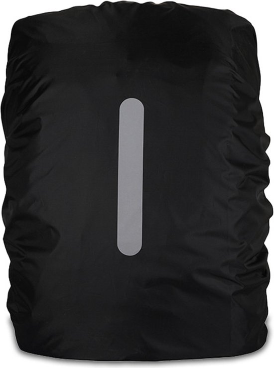 Waterdichte Rugzak Hoes - Reflecterende Regenhoes - 30/40 Liter - Medium - Zwart