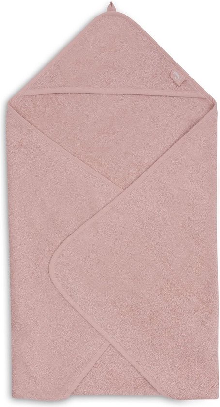 Jollein - Badcape Badstof 75x75cm - Baby Handdoek met Badcape, Omslagdoek, Badponcho - Wild Rose