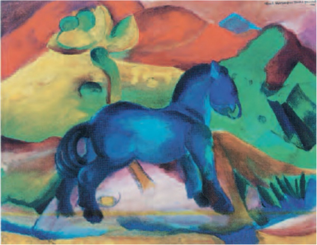 Franz Marc - Blauw paard - Kunstposter - 60x80 cm