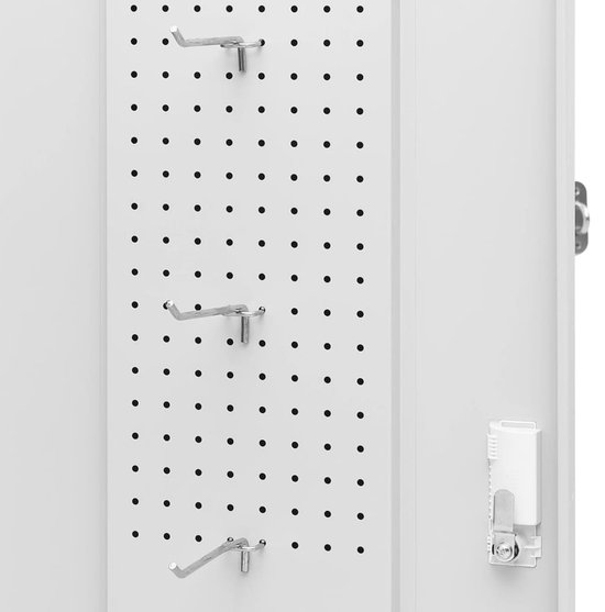 The Living Store - Armoire vestiaire - Acier - 53x53x140 cm - Gris clair