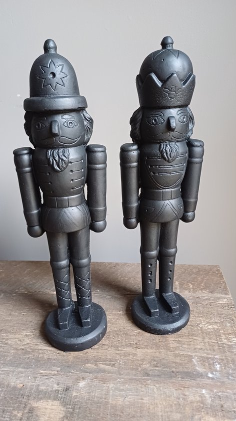 Alinterieur - Decoratief figuur - Notenkraker - Matzwart - 31 cm