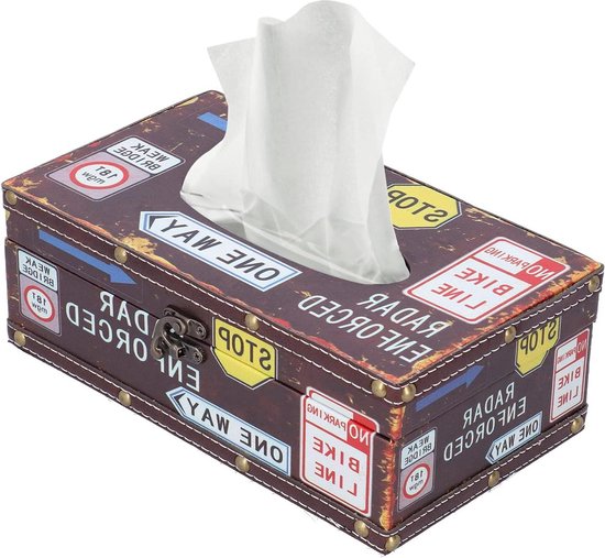 BTSKY PU lederen kubus tissuehouder doos - huishouden/kantoor vierkante tissue box cover, getextureerde tissuepapier doos doos servethouder, wit