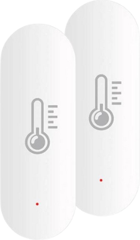 Zigbee temperatuursensor - Set van 2 - Slimme temperatuur- en luchtvochtigheid sensor - Werkt met Smart Life app - Wit