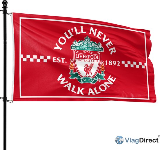 VlagDirect - Liverpool drapeau - Liverpool Football Team drapeau - 90 x 150 cm.