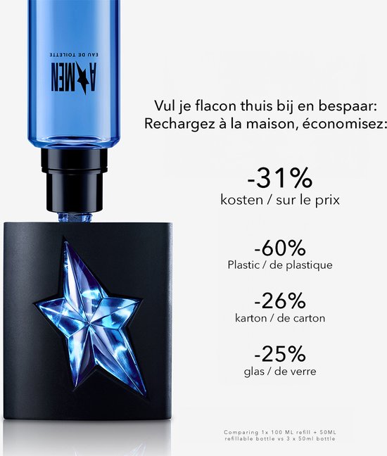 Mugler A-Men Eau de Toilette - Amber & Houtachtig Parfum
