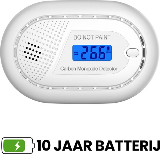Aroha Safety Pro Koolmonoxidemelder - CO melder met 10 jaar batterij - Draagbare koolstofmonoxidemelder, CO meter & CO gas detector met alarm