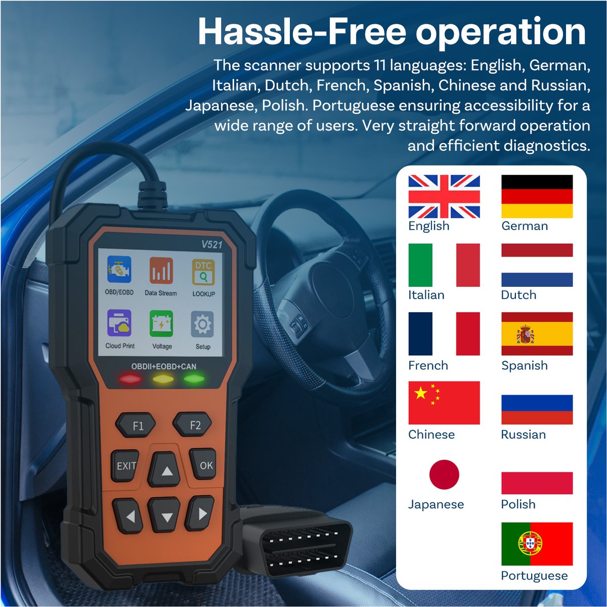 OBD2 Diagnoseapparaat Upgraded Auto Scanner