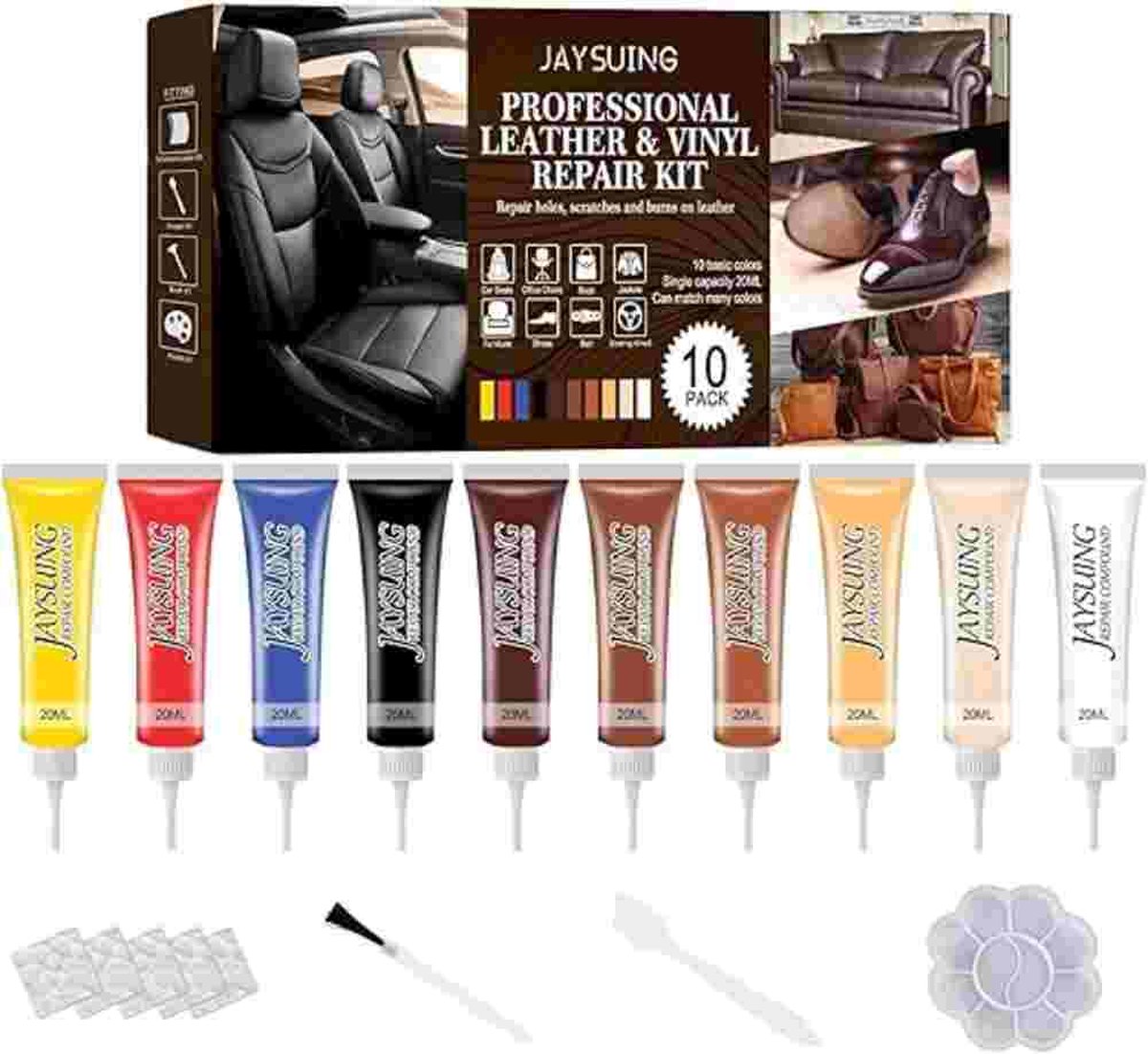 Equivera Leer Reparatie Set - Leder Reparatie Set - Leder Reparatie Kit -