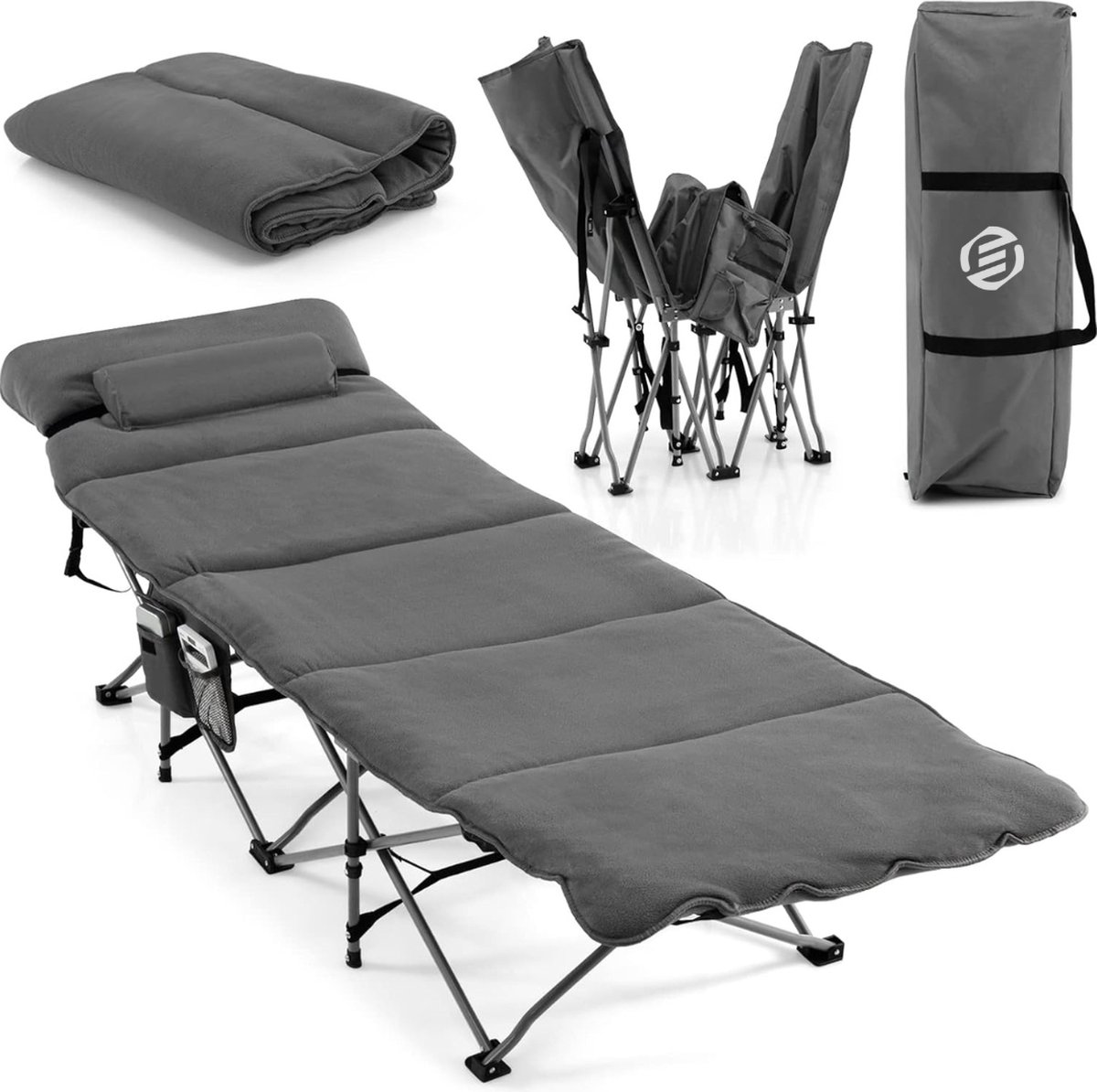 Equivera Veldbed - Kampeerbed - Veldbedden - Veldbed Kamperen - Kampeermatras