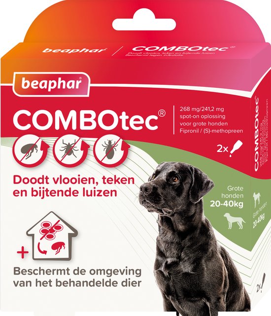 Beaphar Combotec Hond 20-40kg - Anti vlooien en tekenmiddel -