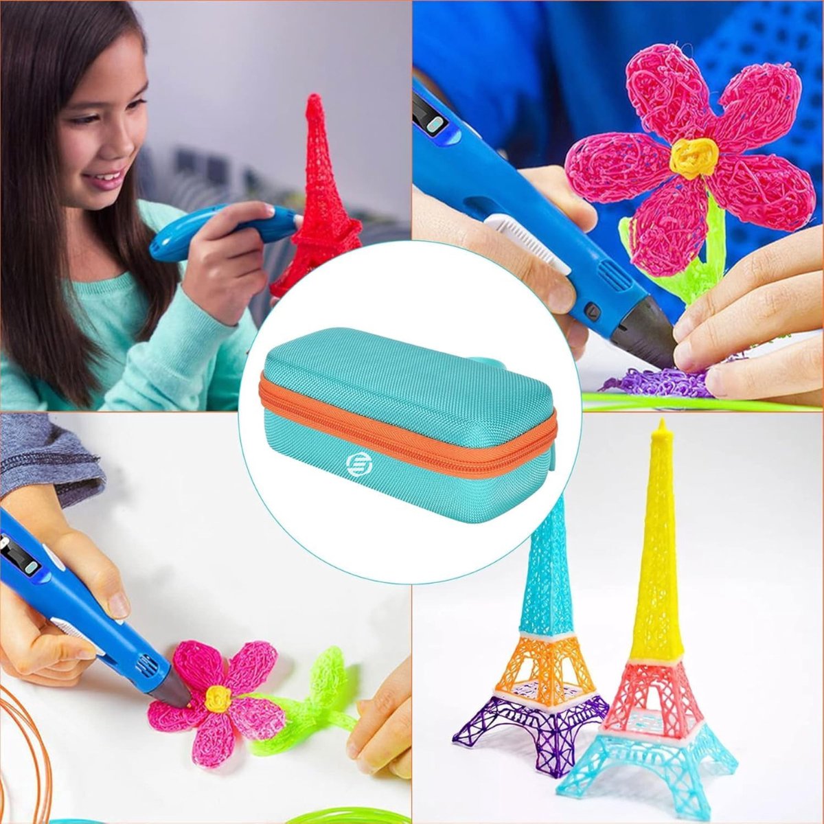 Equivera 3D Pen - 3D Starterspen - 3D Pen Starterspakket - Knutselen en Tekenen - 3D Printen - Incl. Vullingen en Filament - Kinderen en Volwassenen