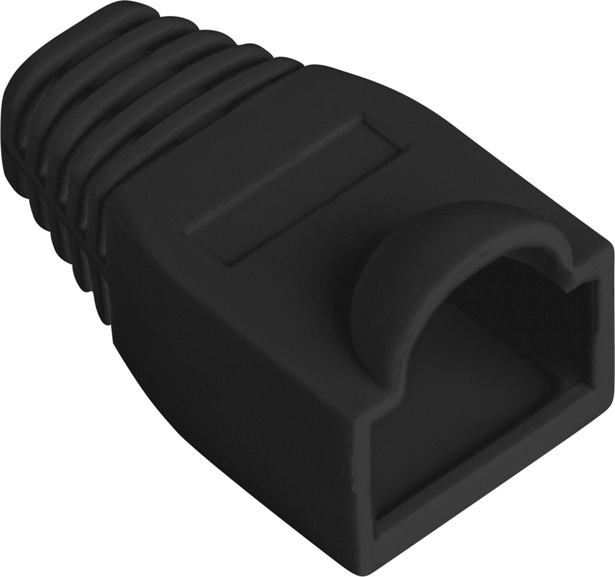 Lanberg - Lanberg rubberen hoes voor RJ45-connector in zwarte kleur Pak van 100 stuks