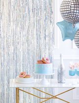 2 Stuks Zilveren Foliegordijnen – 1x2m Glinsterende Streamers Voor Feest, Bruiloft, Verjaardag & Graduatie