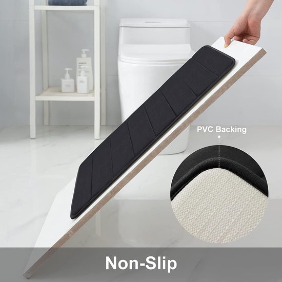 Homaxy Traagschuim antislip zachte mat toilet met uitsparing 50 x 60 cm, absorberende badmat, staande wc, wasbare badmat voor toilet, bruin Homaxy Traagschuim antislip zachte mat toilet met uitsparing 50 x 60 cm, absorberende badmat, staande wc, wasbare badmat voor toilet, bruin