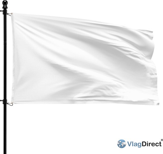 Foto: Vlagdirect witte vlag overgave vlag vrede vlag wapenstilstand vlag 90 x 150 cm 