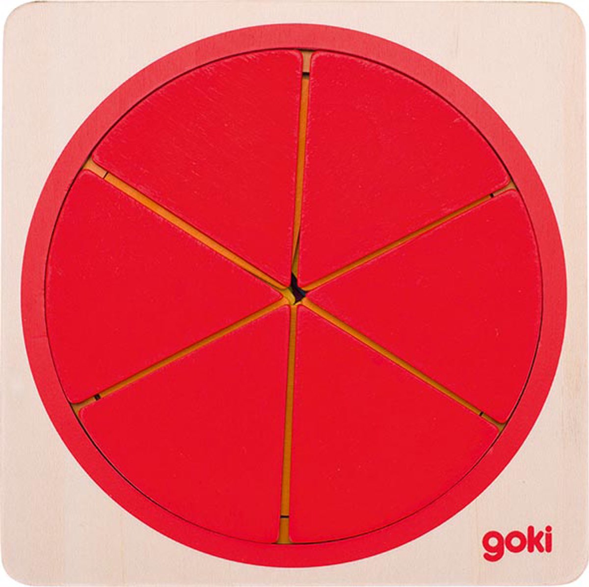 GOKI Puzzel - Cirkel - 21 Stukjes - 6 Lagen - 12X12X2,1Cm - Hout - 4 Jaar — afbeelding 3
