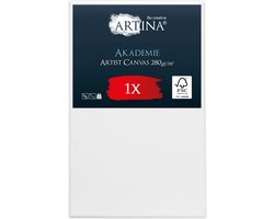 Artina Akademie – Schilderdoeken Canvas 50x80 cm – Spieraam van FSC® Hout – Wit Canvas 100% Katoen – 280 g/m147