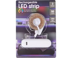 RGB ledstrip 3meter - Batterij (niet inbegrepen)