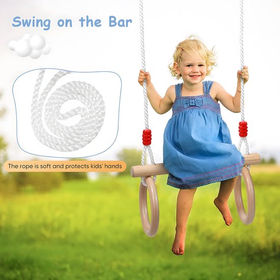 Small Foot - Houten Trapeze met Gymnastiekringen, ... | Lobbes Speelgoed