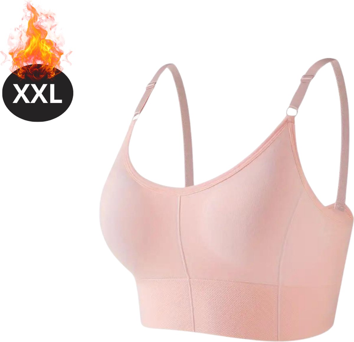 Nivard BH Zonder Beugel - Zonder Bandjes - Push-up Bh's - Comfort Beha - Gemengd - Roze