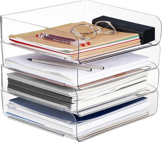 AGPTEK Wandhouder voor het opbergen van mappen (3 stuks) documentenhouder, bestandsorganizer, metalen gaas, zwart