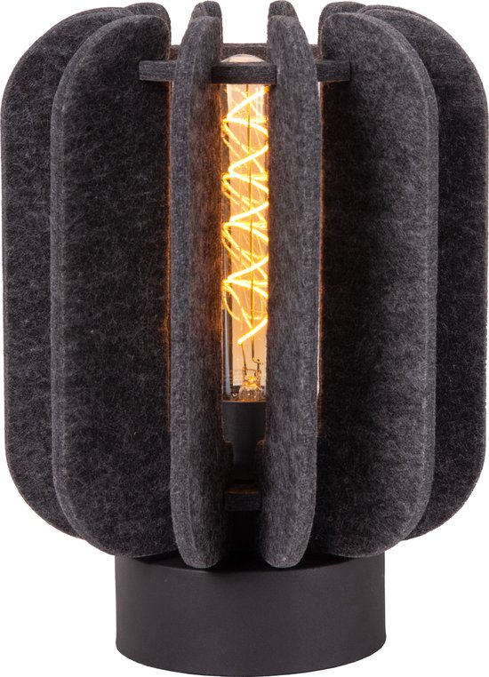 Lucide RAFAL - Lampe à poser - Ø 23 cm - 1xE27 - Grijs