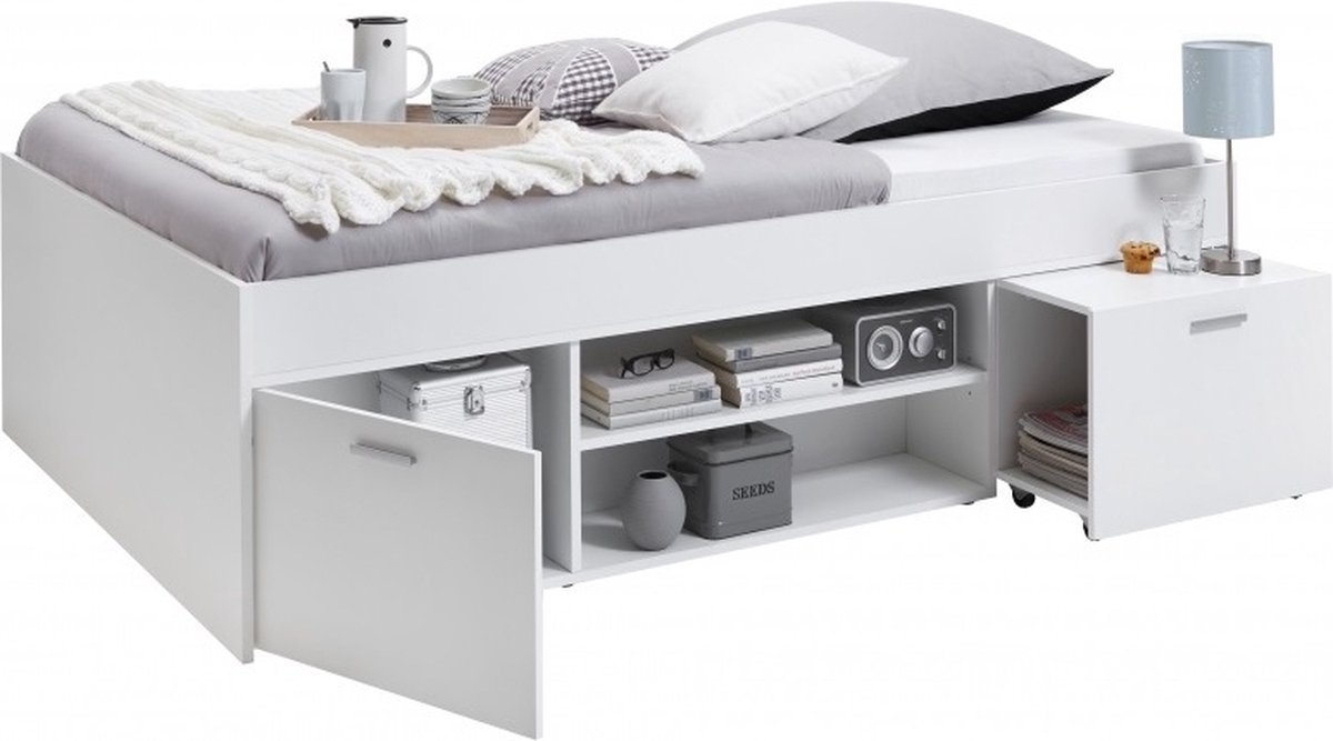 Kajuitbed Carlo 90x200 cm wit