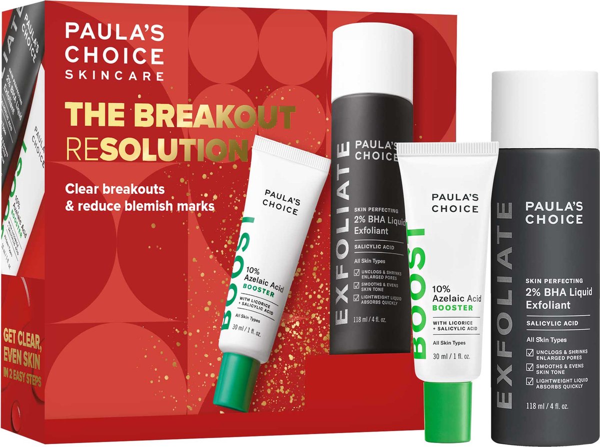 Goedkoopste Paula's Choice The Breakout Resolution Cadeauset - Perfect Duo voor een Egale Teint & Zuivere Huid - Alle Huidtypen