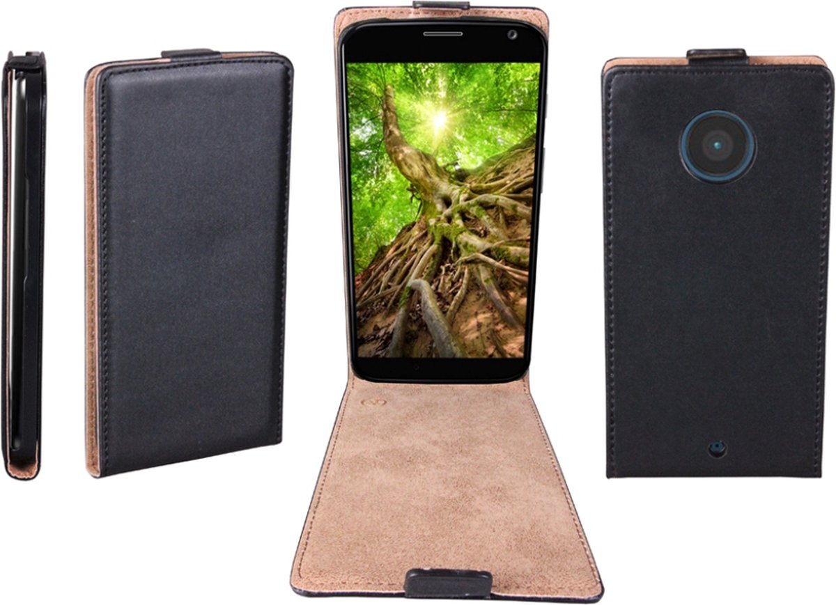 Flipcase voor Motorola Moto X 2e generatie zwart ultradun
