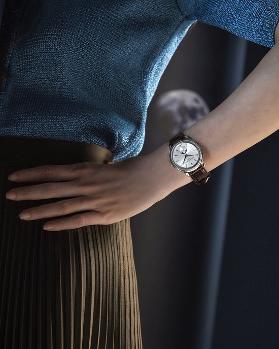 Montre Frédérique Constant Moneta Moonphase FC-206S3S6 - Cuir - Marron - Ø 37 mm