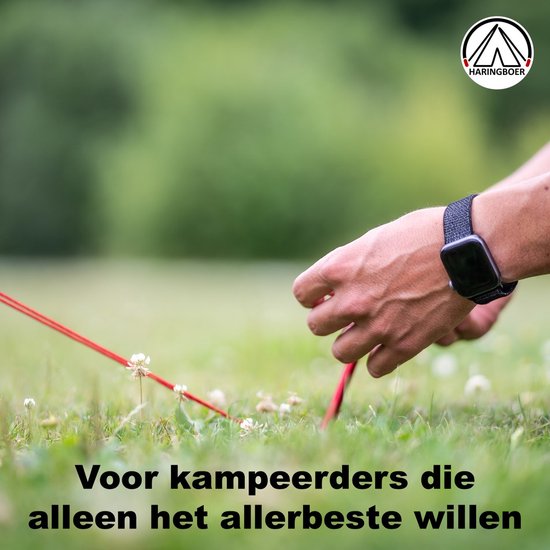 Haringboer® Tentharingen - 16 cm V-vorm Haringen - 16 stuks Grondpennen - Lichtgewicht 10 gram per stuk - Aluminium (7000-series) Haringen Tent - Zachte tot Middelharde Ondergrond - Inclusief Trekkoord en Haringzak van Haringboer® — afbeelding 5